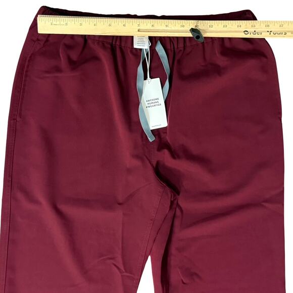 Figs Technical Collection Maroon Red Burgundy Pisco Basic Men's Scrub Pants Sz M - Picture 8 of 12